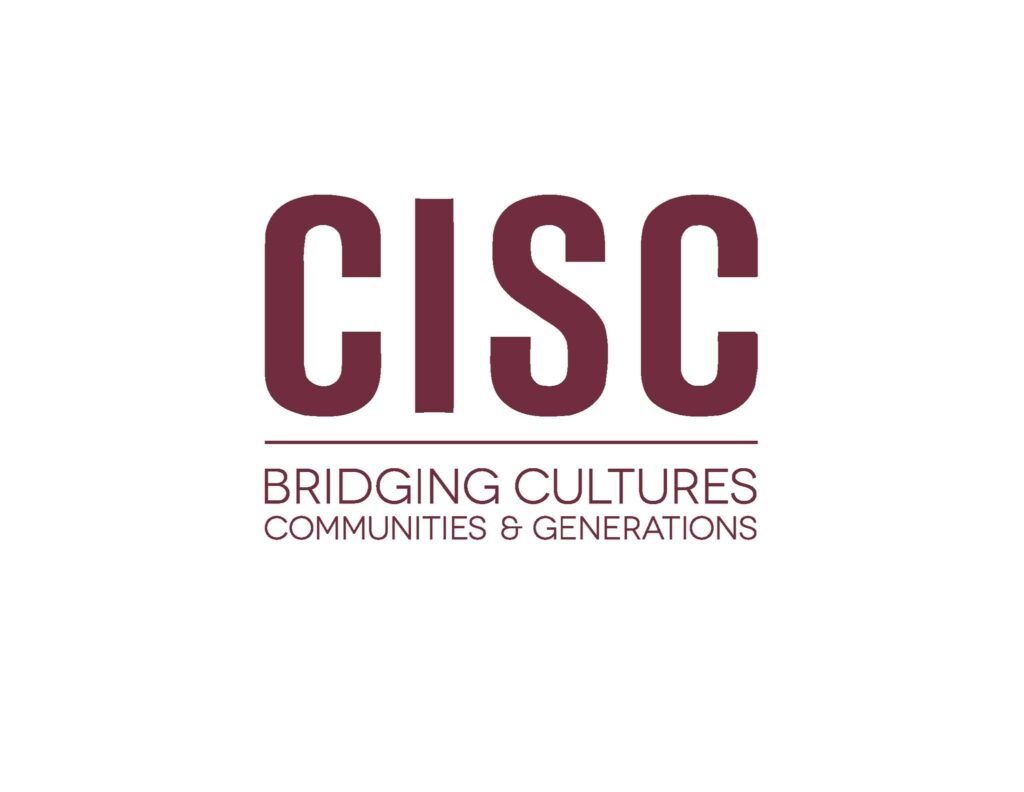 CISC logo with the tagline: Bridging Cultures, Communities & Generations, in maroon text on a white background.