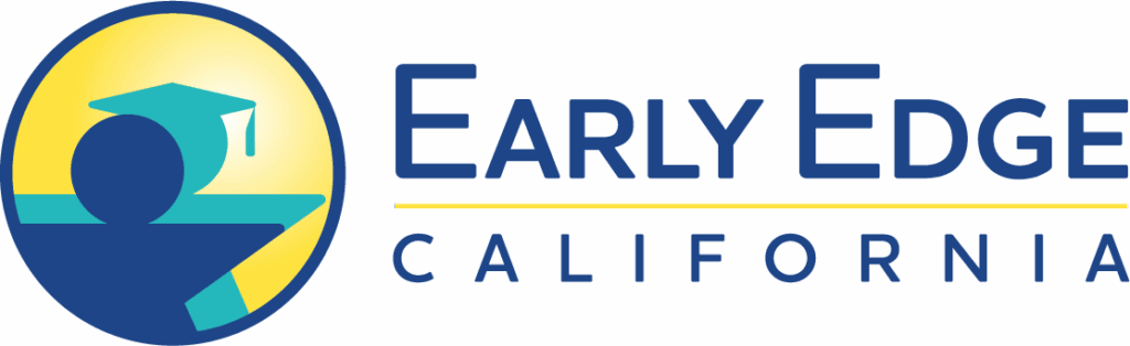 Early Edge California logo with a stylized figure and graduation cap inside a yellow circle.